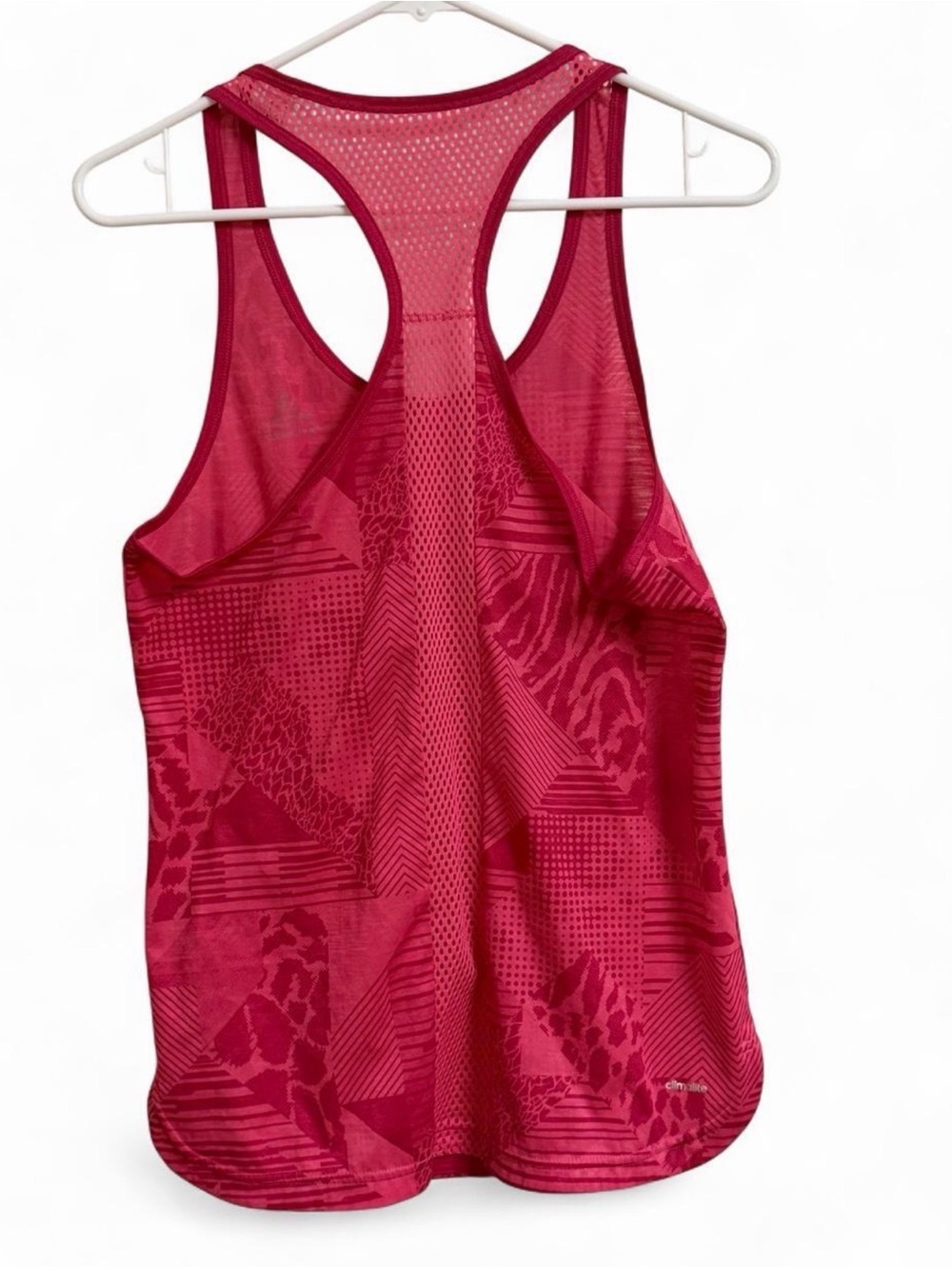 adidas Women's Raspberry Patterned Racerback Tank - Picture 2 of 3